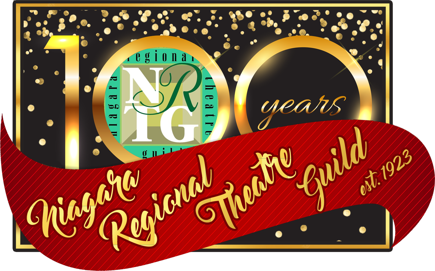 Niagara Regional Theatre Guild 100th Anniversary Logo